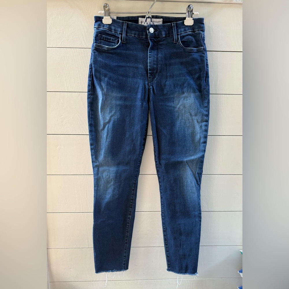 Frank & Eileen Dark Blue Cropped Ankle Jeans